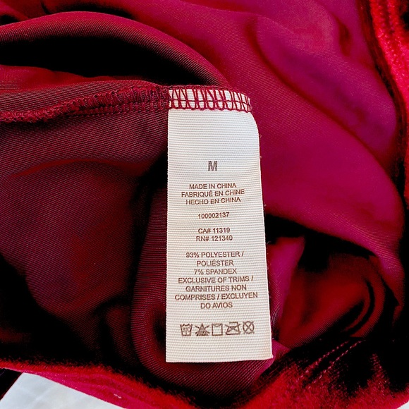 Garage Red Velvet Skater Skirt - Picture 3 of 4